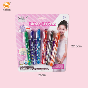 Juego <span class=keywords><strong>de</strong></span> regalo <span class=keywords><strong>de</strong></span> Arte <span class=keywords><strong>de</strong></span> tatuaje temporal <span class=keywords><strong>para</strong></span> niñas, plantillas <span class=keywords><strong>de</strong></span> bolígrafos <span class=keywords><strong>de</strong></span> tatuaje <span class=keywords><strong>de</strong></span> 6 colores, arte corporal <span class=keywords><strong>de</strong></span> <span class=keywords><strong>maquillaje</strong></span> <span class=keywords><strong>de</strong></span> plástico <span class=keywords><strong>para</strong></span> <span class=keywords><strong>adolescentes</strong></span>, fiesta lavable <span class=keywords><strong>para</strong></span> niños - Product Image 2