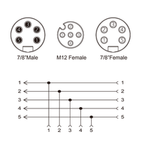 Marvtech-conector en T nema 7/8 antivibración, dispositivo divisor de 3 vías para automoción de fábrica, 2000