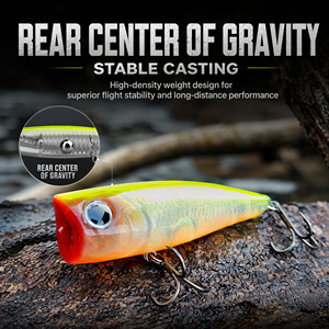 XIDIAOYU - Señuelo de Pesca Mini <span class=keywords><strong>Whopper</strong></span>, 1 Unidad, Señuelos Pequeños de 5 cm y 4.5 g, Micro Poppers, Señuelo Artificial para Pesca de Lubina y Trucha - Product Image 5