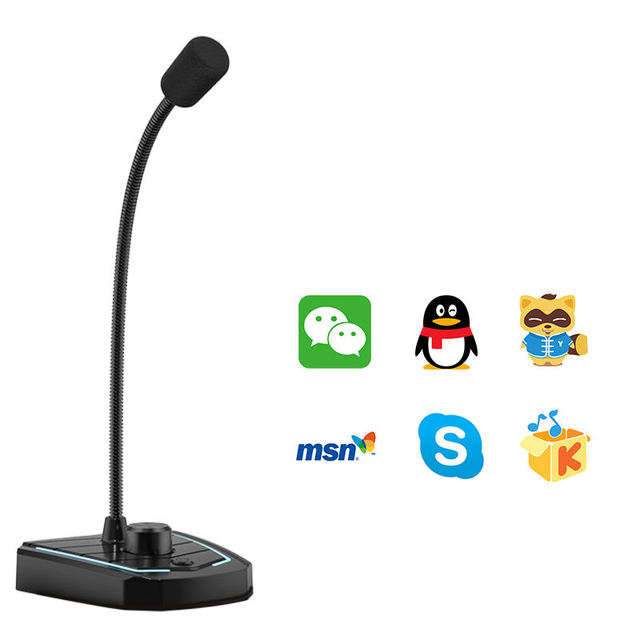 USB Conference Gooseneck Microphone Omni-directional Condenser with Clear Sound Wired Desktop Communication