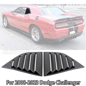 Rear Side <b>Window</b> Shutter Louvers for 2008-2023 Dodge Challenger Scoop Cover <b>Vent</b> Car Accessories Auto Parts Matte Black - Product Image 1