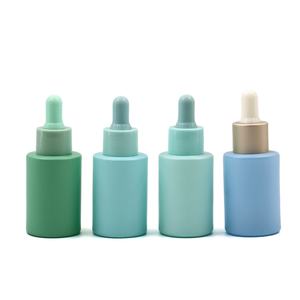 Custom LOGO Multi-Size 30ml 60ml 120ml Macaron Color Luxury Skincare Refill Package Empty <b>Glass</b> <b>Dropper</b> <b>Bottle</b> - Product Image 4