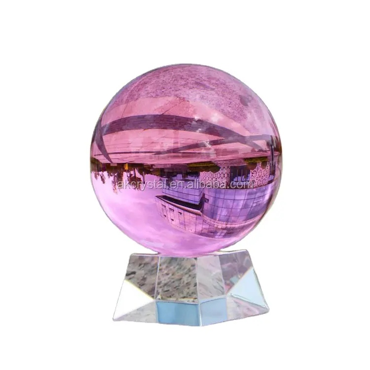 Boule de cristal décorative multicolore, 40mm, 60 80 100mm, sphère en verre solide, vente en gros