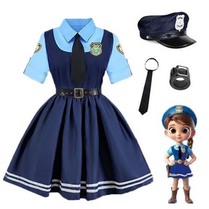 Costume de policier pour enfants, ensemble de déguisements de lapin pour filles et garçons, costume de cosplay pour Noël et les spectacles scolaires, ensemble de déguisements - Product Image 3