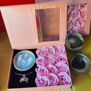 Rectangle <b>Paper</b> Jewelry <b>Storage</b> <b>Box</b> Buckle Closure Necklace Bracelet Valentine's Day Gift Packaging Fashionable Modern - Product Image 2