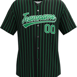 Maillot de baseball avec logo numéroté, chemises boutonnées personnalisées imprimées et brodées, ensembles d'uniformes sportifs unisexes pour adultes, noir et rouge - Product Image 2