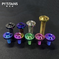 Set Baut Titanium PYTITANS Custom Gr5 M8, M6, M5, M10, Baut Titanium Hexagon Torx Flange Head Screws Gr5 M3 untuk Sepeda Motor dan Sepeda