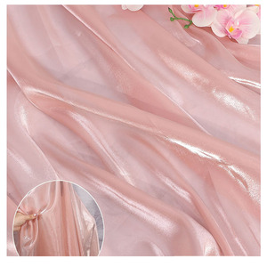 Jupe élégante en tissu organza robe de mariée en fil à paillettes vêtements pour enfants tissu en satin de cristal 100% soie pour robe - Product Image 6