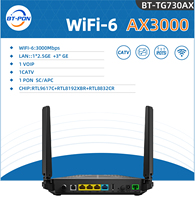 Routeur Modem Optique Bt-Tg730Ax AX3000 3GE 2.5G Wi-Fi 6 CATV XGPON ONU FTTH FTTX