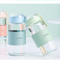 Gourde Sportive Portable en Verre Élégante et Vibrante, Résistante aux Hautes Températures, pour Hommes et Femmes, Utilisation Quotidienne Estivale