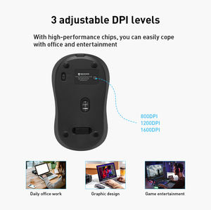 Mouse pribadi OEM terbaru, tetikus komputer tanpa kabel 2.4G + BT ergonomis Mini komputer Pc 2024 - Product Image 5
