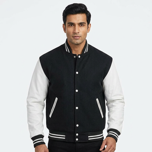 Customized High Quality Lettermen Varsity Jackets <b>Men</b> 100% Cotton Wool Stand Excellent Baseball Jackets Multiple Colors Winter - Product Image 1