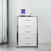 Ensemble de Chambre Moderne Queen Size 20JEAA001, Lit King Design Miroir