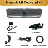 Caméra de tableau de bord avec rétroviseur de streaming pour Trumpchi M8 H10 Pro, 2K, 9,2 pouces, double objectif avant et arrière, WiFi, certifiée CE FCC, d'origine usine