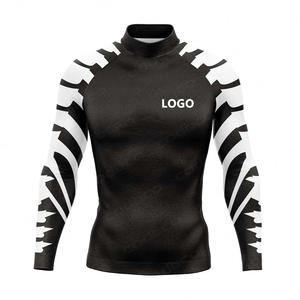 Camicie a compressione da uomo magliette a maniche lunghe Rashguard UPF 50 protezione UV surf immersioni nuoto camicia attillata Rash Guard - Product Image 6
