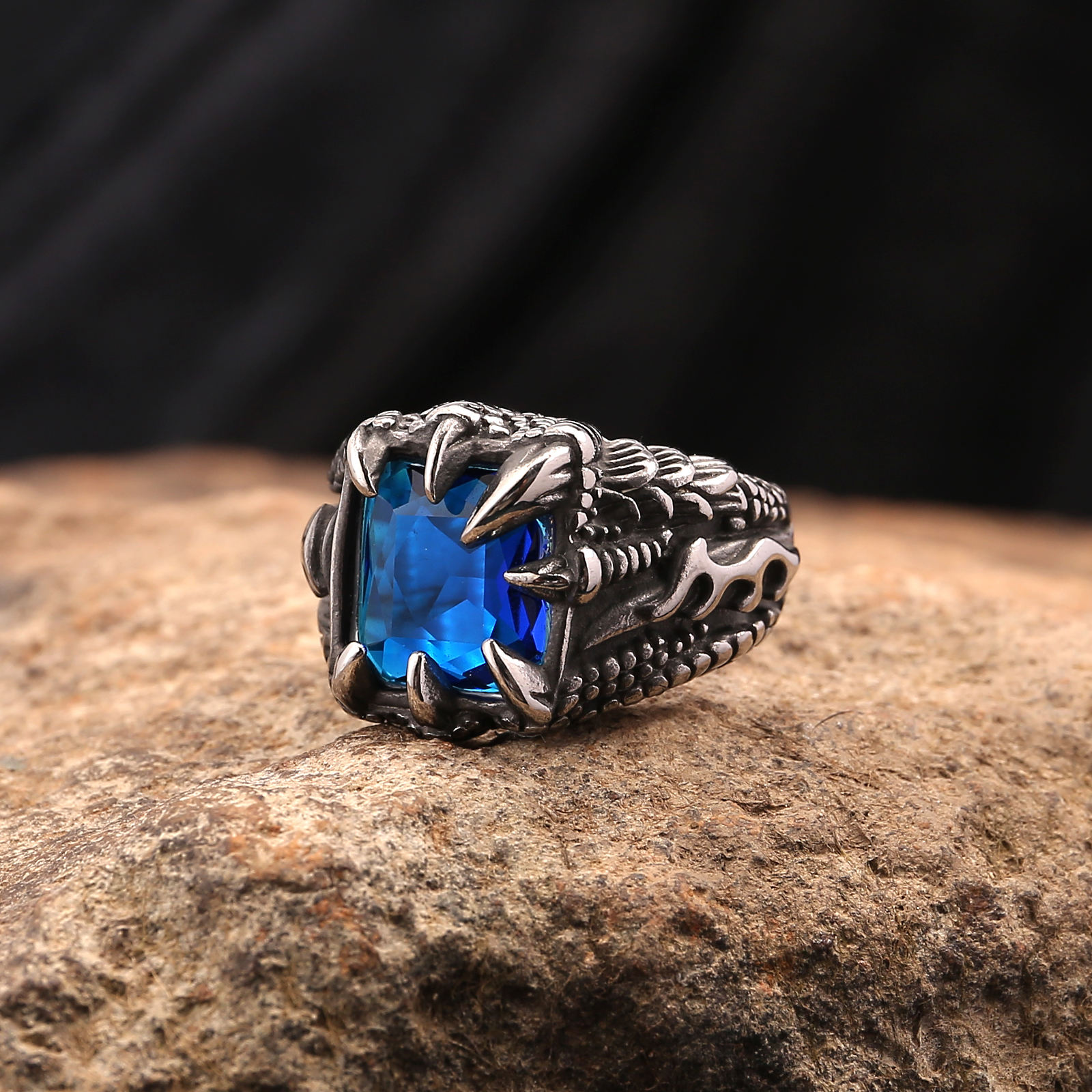 Bague Acier Inox Personnalisable FaithHeart Ydable Loup Fenrir