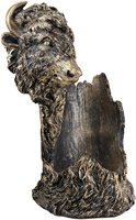 2025 Bison Buffalo Bull Bust Vin Huile Porte-bouteille personnalisé Américain Bison statue résine Bison figurine Buffalo sculpture racks