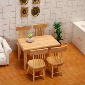 Vente en gros <span class=keywords><strong>mini</strong></span> meubles table chaise canapé ensemble miniature pour maison de poupé<span class=keywords><strong>e</strong></span> accessoires chambre bricolage jeu de simulation jouet - Product Image 5