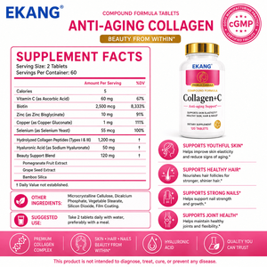 US cGMP Factory Collagen Plus C Tablets 120 Count Antioxidant Support for Skin Hair Nails Women's Dietary <b>Supplement</b> - Product Image 2