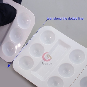 Bandeja de Plástico Desechable para Tinta de Tatuaje, Soporte de Paleta de Pigmentos, Suministros de Tatuaje Blanco, 30 Unidades por Caja - Product Image 4