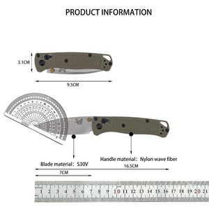533 Bugout Pocket Knife Outdoor Camping Tactics Nylon Wave Fiber Handle Hunting Survival EDC Folding Knife <strong>Hand</strong> <strong>Tool</strong> US Shipping - Product Image 6