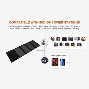 Портативная солнечная панель с <span class=keywords><strong>3</strong></span> Usb-портами, 28 Вт, 5 В, 4,8 А - Product Image 5