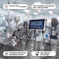 Nouvelle imprimante à jet d'encre TIJ, encre à séchage rapide, haute vitesse 80 m/min, 600 dpi, pour l'impression par lots et de codes QR sur les boîtes en carton, les bouteilles en plastique