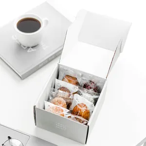 定制尺寸方形灰色印花糕点饼干外包装外卖瓦楞纸包装盒