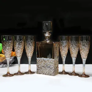 Personalized popular wedding transparent clear wine glass stemware goblet