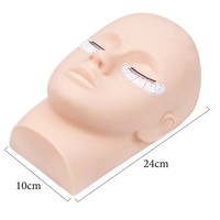Tête d'entraînement en silicone souple pour extensions de cils - Réutilisable et portable pour la pratique en salon