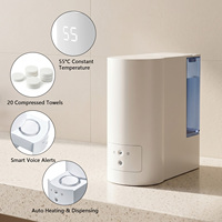 Distributeur de serviettes chaudes ABS 500 ml, machine à serviettes compressées à distribution automatique, alerte vocale intelligente pour salon et SPA avec fourniture OEM