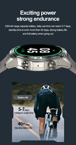 Montre connectée GPS AMOLED HK08 avec logo personnalisé, tracker d'activité pour hommes, moniteur de santé, suivi du sommeil, boussole, étanche IP67, idéale pour les voyages - Product Image 2