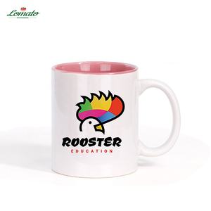 كوب قهوة من السيراميك بسعر المصنع وشعار مخصص، كوب فارغ للطباعة بالترصيد سعة 11 أونصة، أكواب ملونة من الداخل بمقبض كهدية ترويجية - Product Image 5