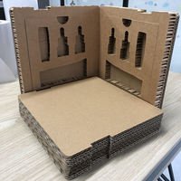Caja de Exhibición Cosmética Corrugada Ecológica Personalizada con Impresión UV, Revestimiento de Kraft Ligero, Estilo Panal de Abeja PDQ para Mostrador