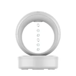 Zogifts lámpara de noche de escritorio creativa gran capacidad 680Ml forma de anillo ultrasónico niebla fría antigravedad humidificador de gota de agua