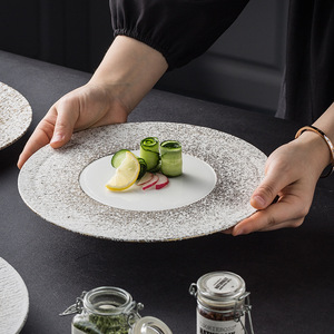 Plat Assiette À Soupe Restaurant Ustensiles De Cuisine Ensemble Buffet Plats En Porcelaine Assiettes À Dîner Avec Design Graphiti - Product Image 4