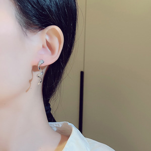 Pendientes de Serpiente en Espiral para Mujer, Diseño de Línea Trenzada, Accesorios de Oreja Únicos y Modernos para Uso Diario - Product Image 2