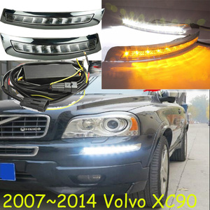 ไฟ LED 12V สำหรับขับกลางวัน2ชิ้น,<span class=keywords><strong>DRL</strong></span> สำหรับ <span class=keywords><strong>Volvo</strong></span> XC90 2007-2013 ABS ครอบไฟตัดหมอกพร้อมไฟเลี้ยวสีเหลืองไฟกระพริบ - Product Image 6