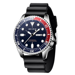 <span class=keywords><strong>BEN</strong></span> NEVIS นาฬิกาเรืองแสงสำหรับผู้ชาย,เคสหมุนได้นาฬิกาข้อมือกันน้ำแสดงวันและสัปดาห์สายนาฬิกายางนาฬิกาข้อมือผู้ชาย BN3017G - Product Image 3