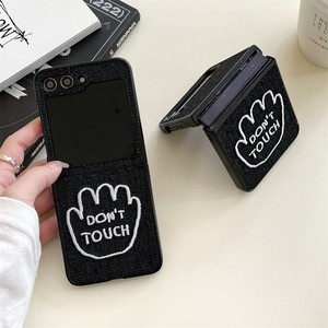 Phong cách thêu jeans điện thoại bìa cho Samsung Z lật 4 5 6 và Z gấp 6 5 4 không chạm vào điện thoại của tôi thêu PC trường hợp - Product Image 6