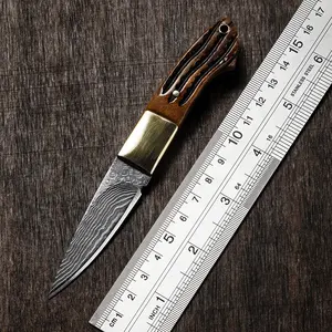 दमिश्क स्टील जेब चाकू तह चाकू शांत ईडीसी सीधे चाकू के लिए उपहार