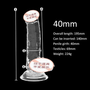 Nieuw Voor Ei Vrij Transparant Kristal Tpe Beginner Dildo Volwassen Seksspeeltje Gspot Masturbator Functie Siliconen <span class=keywords><strong>Vagina</strong></span> Simulatie - Product Image 5