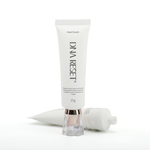 Tube d'emballage vide pour crème pour les mains, 25g, blanc, personnalisable avec logo imprimé, en plastique transparent unique pour soins de la peau - Vente en gros - Product Image 4