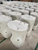 Lavabo autoportant pour ablutions musulmanes (Wudu) en porcelaine brillante avec robinet, pour le Moyen-Orient