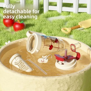 Gourde en plastique à grande capacité avec tube d'aspiration et infuseur à <span class=keywords><strong>thé</strong></span>, design mignon et de qualité supérieure pour filles, modèle FX-2451, Nouveauté été Big Mac, pour <span class=keywords><strong>thé</strong></span> glacé et boissons fraîches - Product Image 4