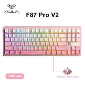 AULA F87ProV2 three-mode wireless mechanical keyboard 8K report rate 87 keys,hot-swappable RGB new <b>USB</b> laptop keyboard - Product Image 5