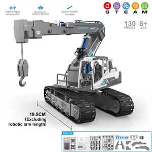 油圧および空気圧システムと交換可能な消防車グラブアームを備えた6 In 1ロボットアーム、子供向けサイエンスキット - Product Image 5