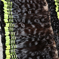 Toupet pour homme en cheveux indiens bruts, couleur brun naturel, cheveux ondulés et lisses