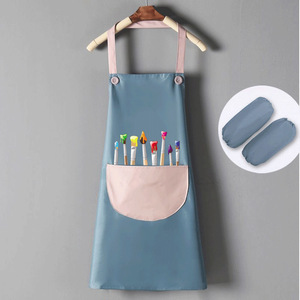 Delantal <span class=keywords><strong>de</strong></span> poliéster con estampado <span class=keywords><strong>de</strong></span> logotipo personalizado al mejor <span class=keywords><strong>precio</strong></span>, delantal impermeable personalizado para niños, delantal <span class=keywords><strong>de</strong></span> cocina para Chef, delantal para hornear para niños - Product Image 4
