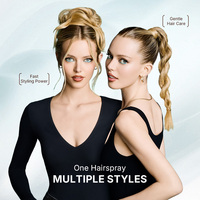 Vente en gros de produits de coiffure personnalisés fixation forte séchage rapide brume soyante spray pour cheveux salon de coiffure quotidien spray pour cheveux